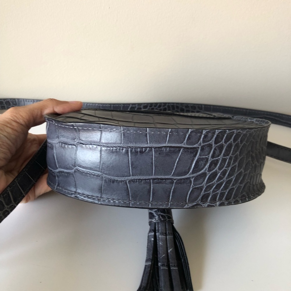 Demellier London The Venice Bag Blue Embossed Crocodile Leather Crossbody bag - Picture 6 of 13